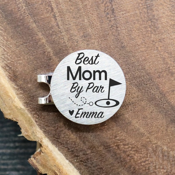 Best Mom By Par Golf Ball Marker Personalized, Christmas Gifts for Mom, Golf Gift Idea for Mom from Kids, Mother's Day Gift