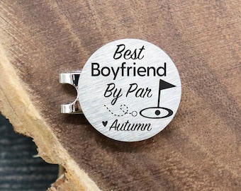 Best Boyfriend By Par Golf Ball Marker Personalized, Christmas Gifts for Boyfriend, Valentine’s Day Golf Gift from Girlfriend