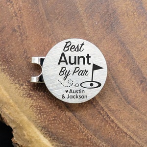 Best Aunt By Par Golf Ball Marker Personalized, Christmas Gift For Aunt from Nephew, Golf Gift for Aunt, Gift From Niece