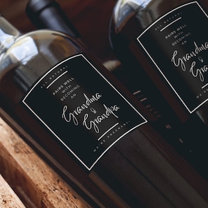 Grandparents Pregnancy Announcement Wine Label (Digital Download)