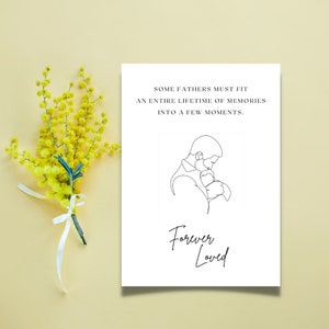 Tarjeta del día del padre, tarjeta digital del día del padre, fiviente, aborto espontáneo, pérdida de hijos, parto prematuro, pérdida infantil, infertilidad, papá, día del padre
