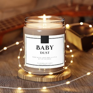 Baby dust candle, IVF, Pregnancy wishes, Fertility wishes, IVF gift, Fertility treatment candle, infertility, Fertility Gift, IVF support