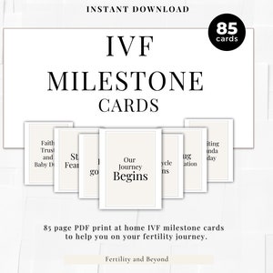 Cartes d'étape de FIV, Cartes de FIV, Cartes numériques d'étape de traitement de fertilité, Infertilité, Essayer de concevoir, fiv, traitements de fertilité, cadeau de fiv