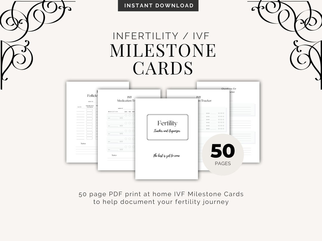 IVF Milestone Cards: Fertility Journey Tracker (PDF Digital Product) - Etsy