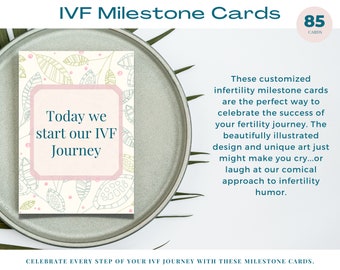 IVF milestone cards, ivf, ivf mama, ivf Cards, IVF Planner, ivf Journal, ivf gift, Infertility, egg donor, fertility card signs, ivf journey