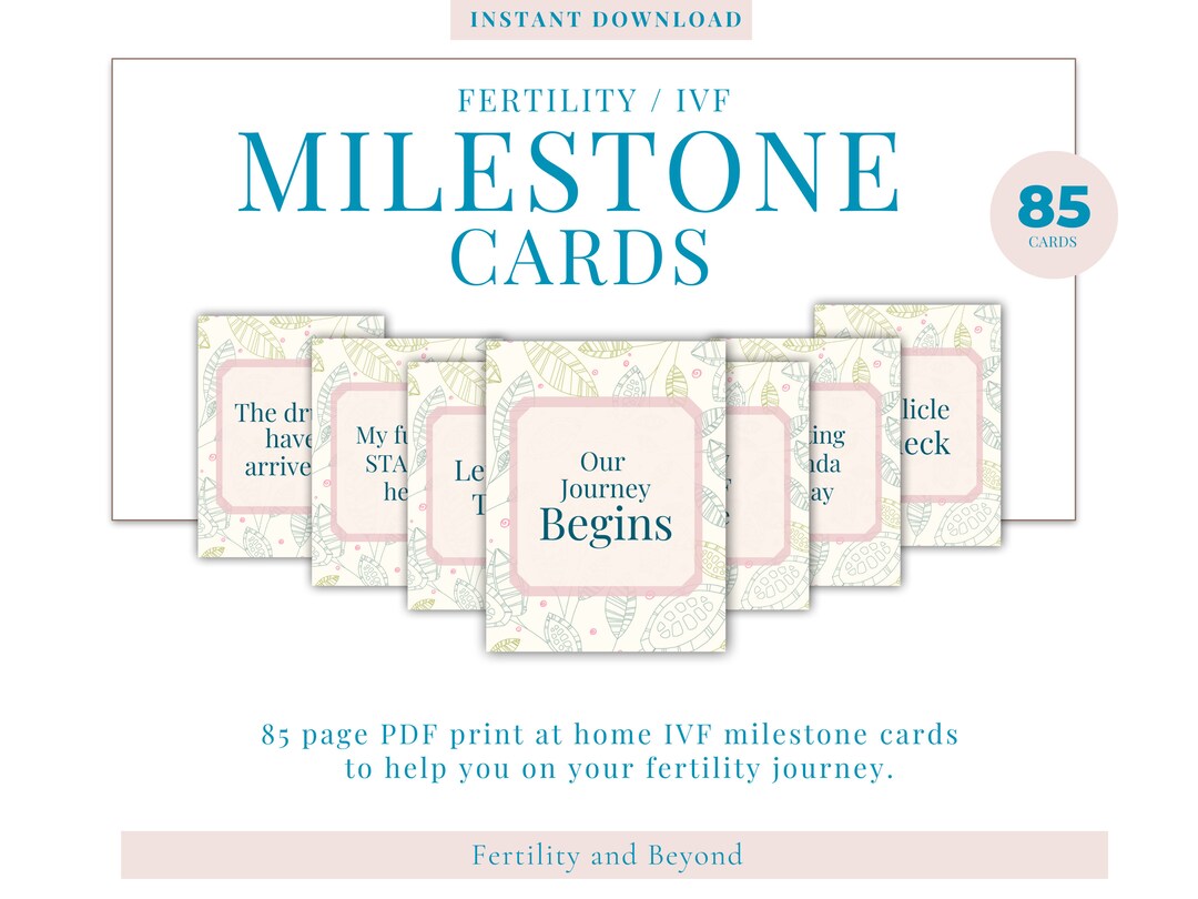 IVF Milestone Cards: Fertility Journey Journal (PDF Digital Product) - Etsy