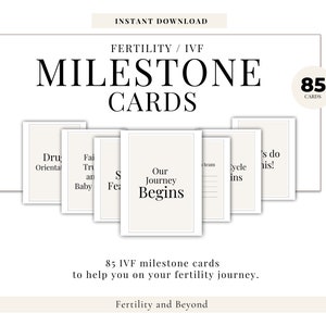Cartes d'étape de FIV, Cartes de FIV, Cartes numériques d'étape de traitement de fertilité, Infertilité, Essayer de concevoir, fiv, traitements de fertilité, cadeau de fiv