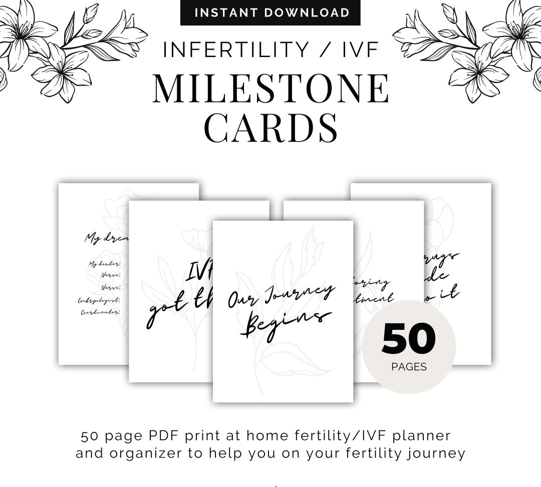IVF Milestone Cards: Fertility Journey (PDF Digital Product) - Etsy