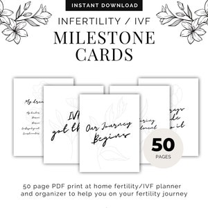 FIV, cartes d'étape de la FIV, cadeau FIV, voyage FIV, cartes FIV, journal FIV, arc-en-ciel FIV, maman FIV, cartes de voyage FIV, cadeau d'infertilité, ICSI