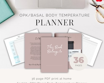 OPK tracker, Basal Body Temperature planner, TTC journal, Basal Body Tracker, Conception organizer, pregnancy planning,infertility