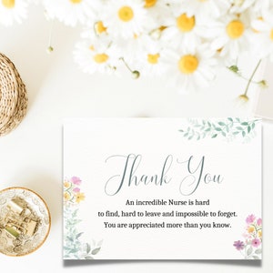 Carte de remerciement pour infirmière, cadeau d’infirmière, semaine des infirmières, appréciation de l’infirmière, infirmière merci, infirmière de fertilité, carte pour infirmière, infirmière FIV, infirmière IUI