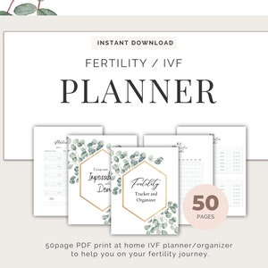 IVF Planner Printable: TTC Journal & Medication Tracker (PDF)
