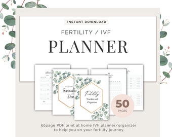 IVF planner printable TTC Journal IUI Medication tracker Conception organizer and pregnancy planning infertility planner fertility planner