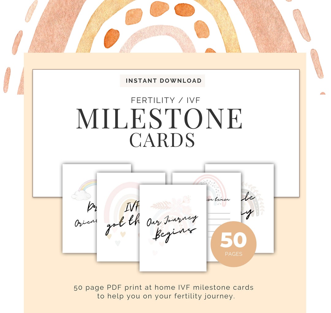 IVF Milestone Cards: Fertility Journey Tracker (PDF Digital Product) - Etsy