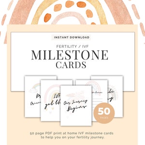 FIV, cartes d'étape de la FIV, cadeau FIV, voyage FIV, cartes FIV, journal FIV, arc-en-ciel FIV, maman FIV, cartes de voyage FIV, traitement de fertilité, ICSI