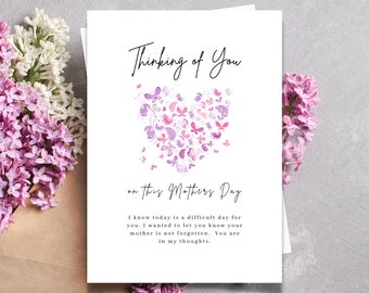 Mothers day card, digital mothers day card, loss of mom, loss of mother, motherless daughter, mom, mothers day without mom