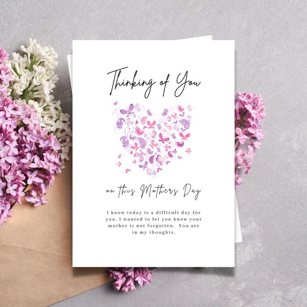 Mothers day card, digital mothers day card, loss of mom, loss of mother, motherless daughter, mom, mothers day without mom