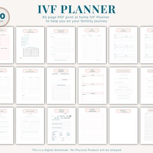 IVF Planner Printable TTC Journal IUI Medication Tracker Conception ...