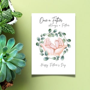 Tarjeta del día del padre, tarjeta digital del día del padre, fiviente, aborto espontáneo, pérdida de hijos, parto prematuro, pérdida infantil, infertilidad, papá, día del padre