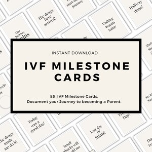 Cartes d'étape de FIV, Cartes de FIV, Cartes numériques d'étape de traitement de fertilité, Infertilité, Essayer de concevoir, fiv, traitements de fertilité, cadeau de fiv