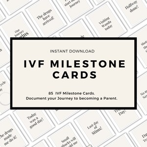 IVF Milestone Cards, 4x6 Cards. Instant Download. 