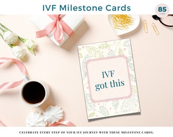 Document your journey with IVF milestone cards, ivf Cards, IVF Planner, ivf Journal, ivf gift, IVF mama,Infertility, Trying to Conceive, ivf