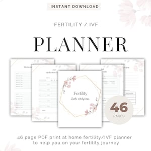 IVF Planner: Fertility Tracker & Medication Log (PDF Printable)
