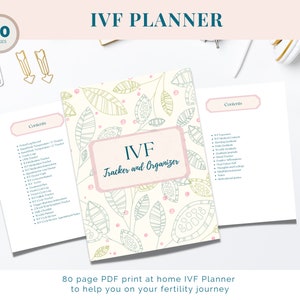 IVF Planner Printable TTC Journal IUI Medication Tracker Conception ...