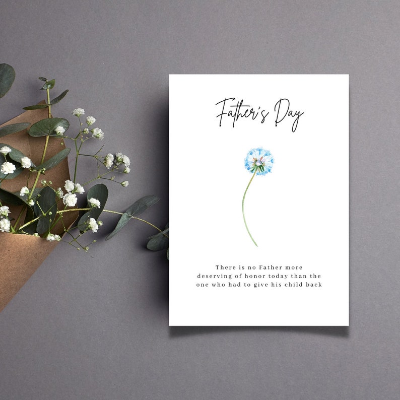 Fathers day card, digital fathers day card, ivf dad, miscarriage, child loss, premature labor, infant loss, infertility, dad, fathers day image 1