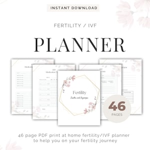 IVF planner printable TTC Journal IUI Medication tracker Conception organizer and pregnancy planning infertility planner fertility planner