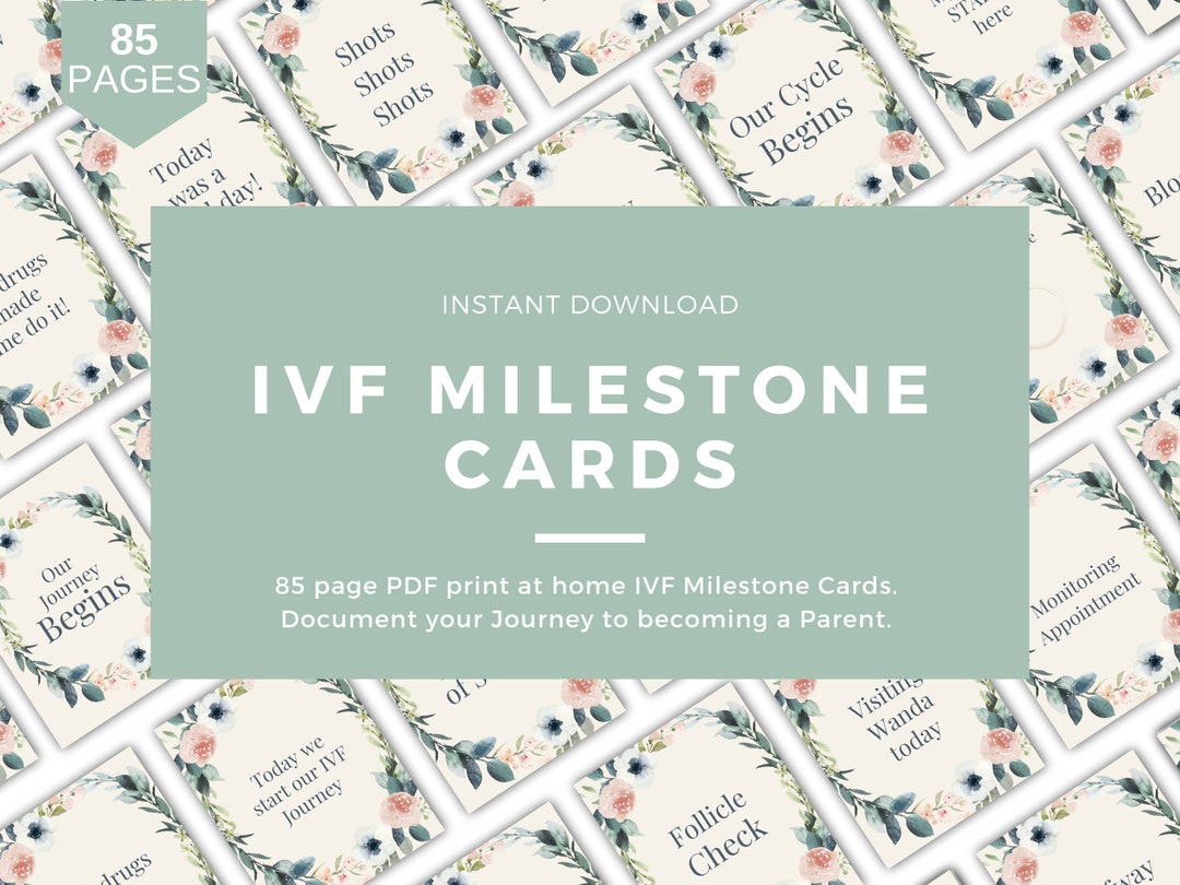 IVF Milestone Cards: Rainbow Baby, Fertility Journey (digital Download ...