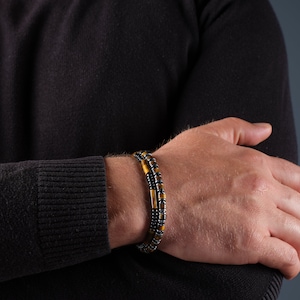 Embrace elegance with our handcrafted gemstone bracelet designed for men.