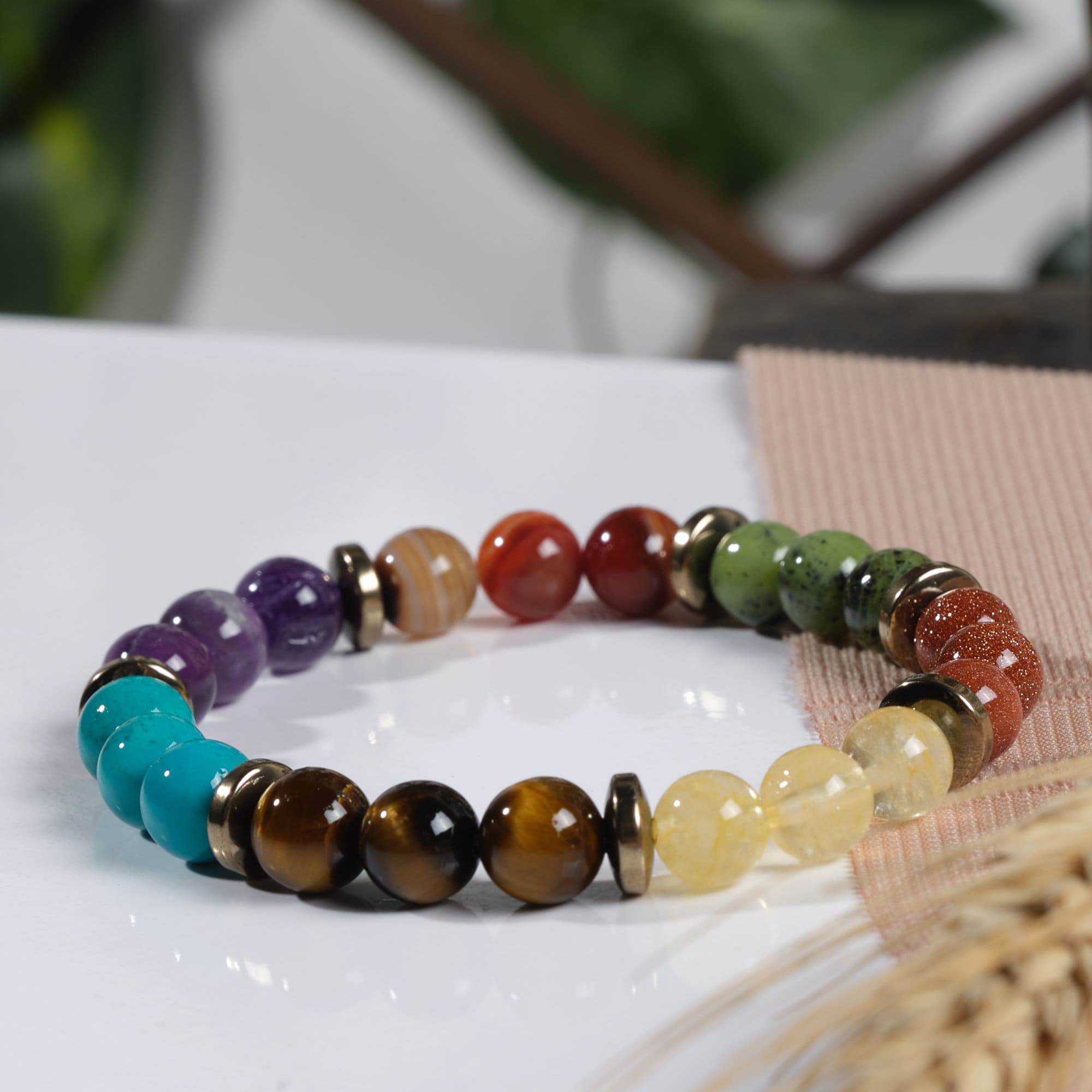 Authentic chakra hotsell stone bracelet