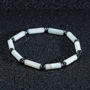 Men's Amazonite Beaded Bracelet, Striking Gemstone Jewelry for a Unique Look