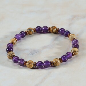 Amethyst February Birthstone Bracelet - Celebrate your February birth or special moments with this enchanting amethyst birthstone bracelet. Its vibrant purple hues and powerful properties make it a cherished keepsake
