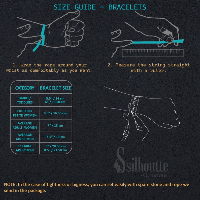 Handmade Natural Stone Bracelet, Certified Mens 6piece Crystal