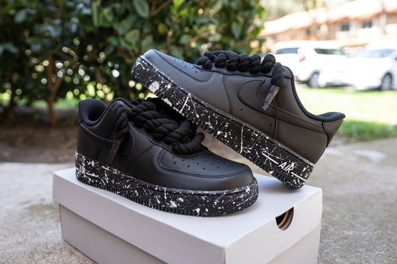 black air force laces