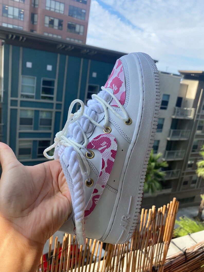 customised white air forces