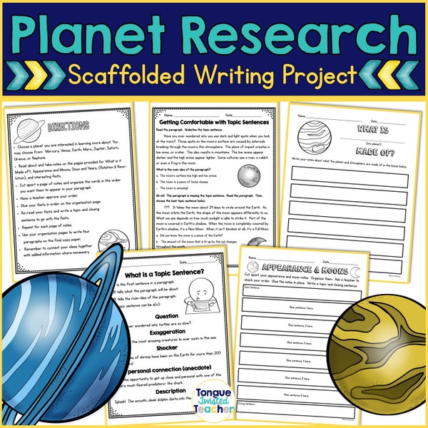 Planet Research Project Report with Graphic Organizer