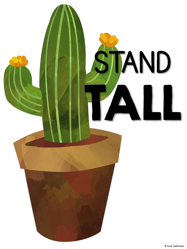 Cactus Cacti Theme Motivational Posters Classroom Decor - Etsy