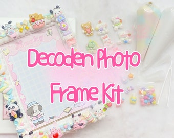 Kit de pegamento y adornos para marcos de fotos Decoden, kits Decoden para principiantes, proyectos Decoden, kits de bricolaje