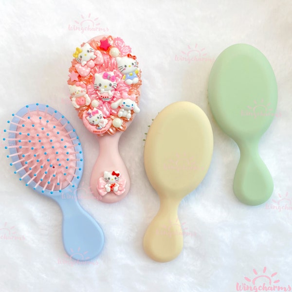 Decoden Hairbrush Blank, Decoden Haircomb, Soft Hairbrush, Pastel Color Matte Hairbrush