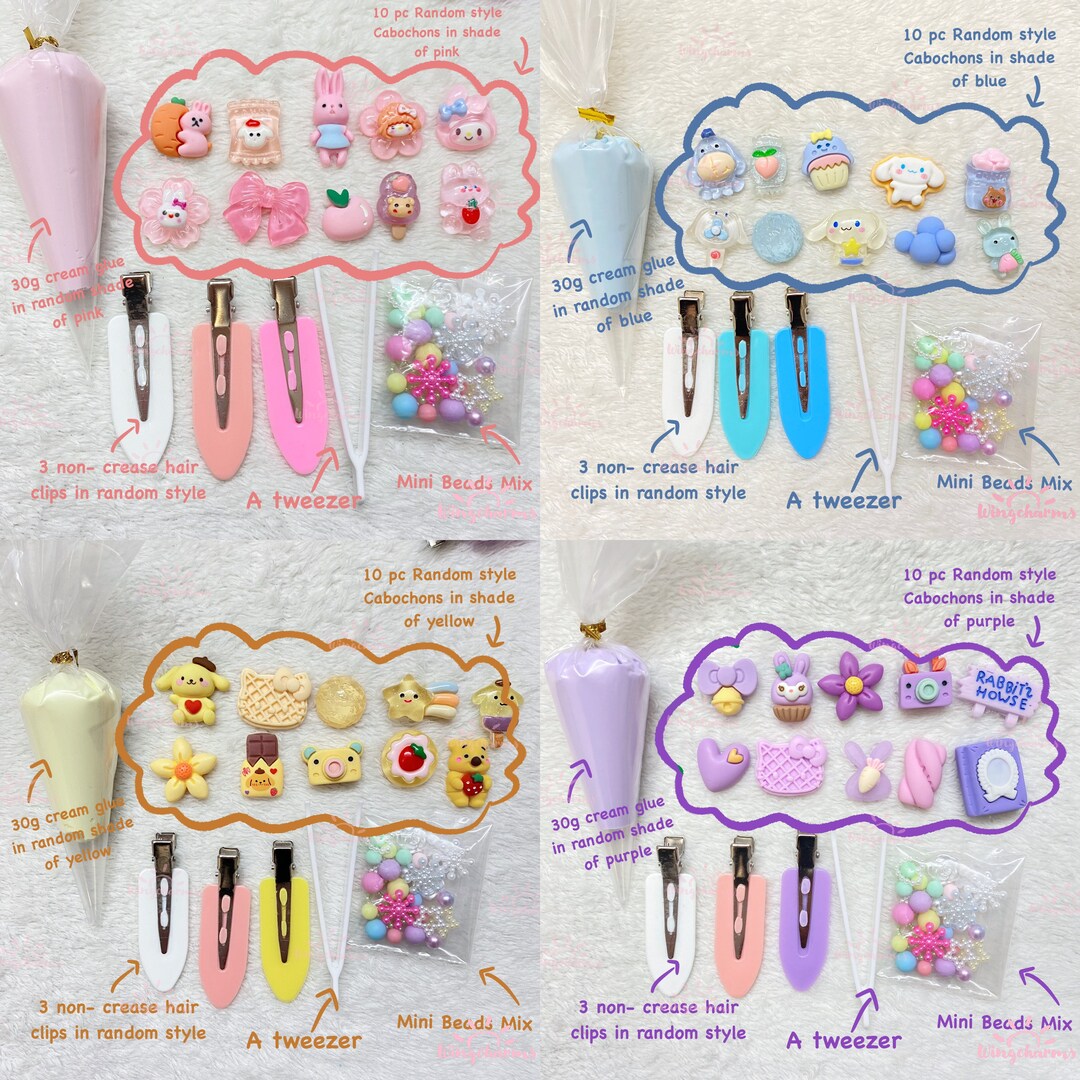 Decoden Hair Clips Kit decoden Kits for Beginners Decoden Etsy