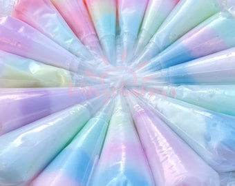 Unicorn Decoden Jelly Based Pastel Gradient Cream Glue, Fake Whipped Cream, Glue for Decoden Phone Cases, With Piping Tips (70g)