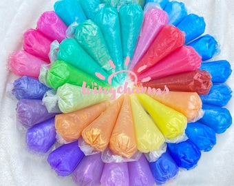 Pegamento cremoso con base de gelatina brillante Decoden de 100 g, imitación de crema batida, para fundas de teléfono Decoden, con boquillas para manga pastelera, en 65 colores.