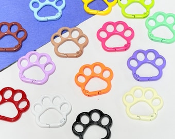 Colored Paw Key Ring Carabiner 26mm