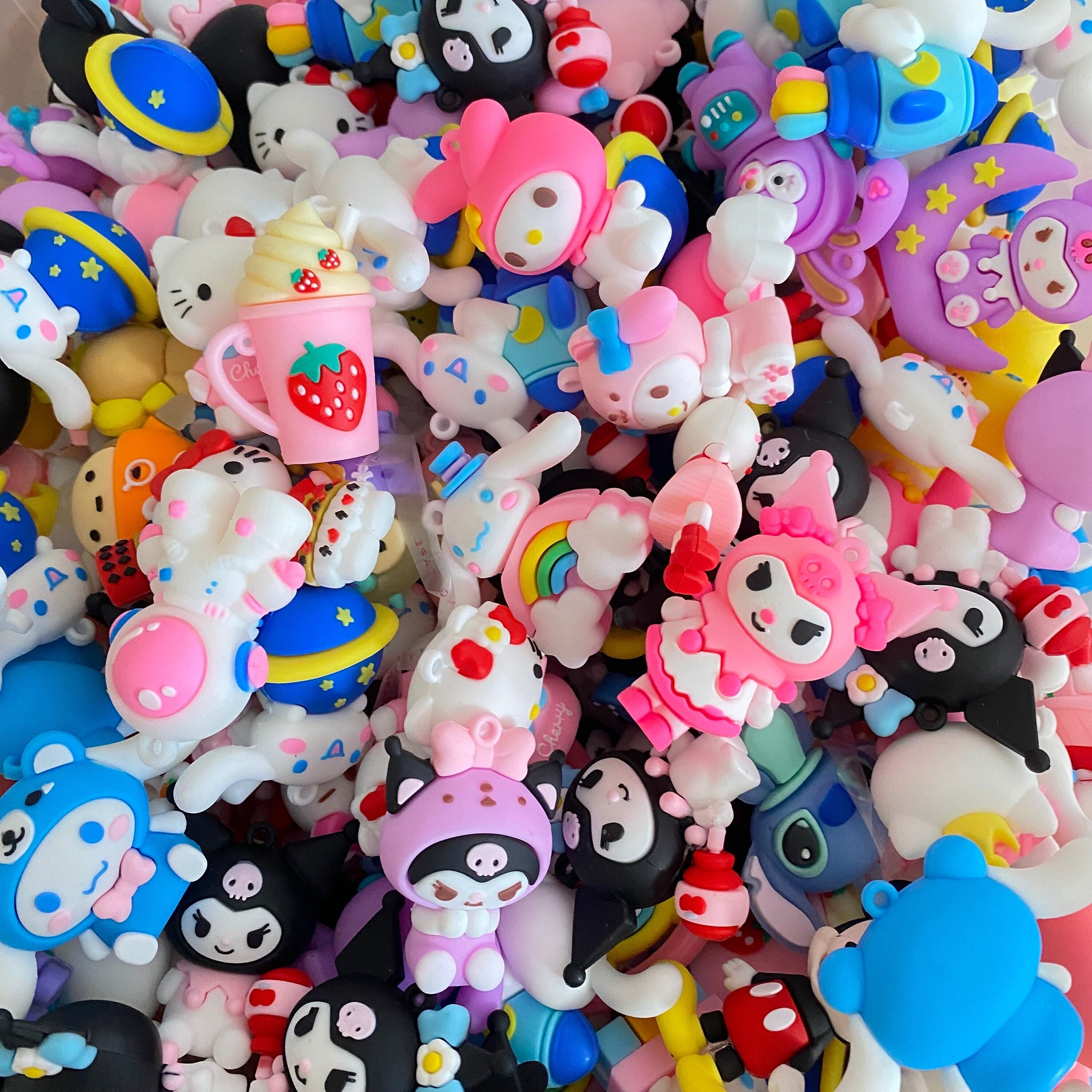 100PCS Cute Cartoon Resin Charms Bulk Set - 3D Animal Pendants For DIY Jewelry Making