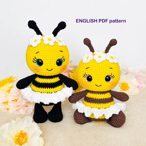DIY Amigurumi Bee Crochet Pattern: Easy nosew amigurumi pattern (PDF download)