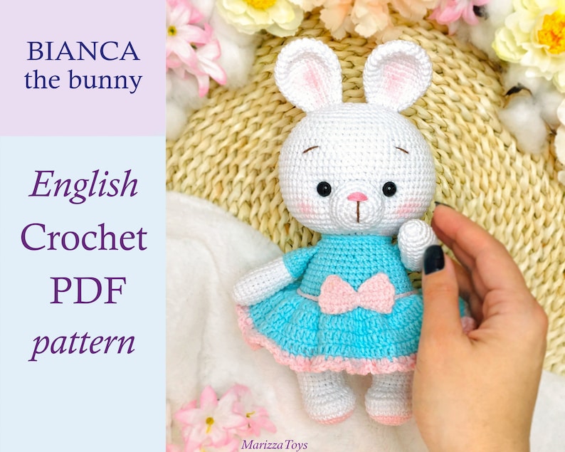 DIY Bunny Crochet PATTERN PDF , Crochet Bunny Amigurumi Pattern