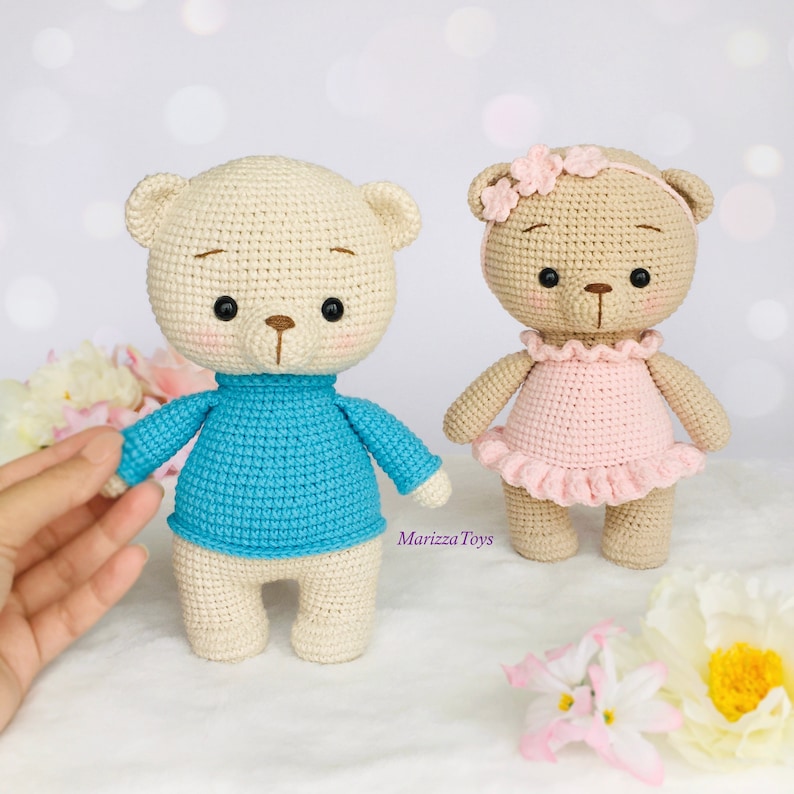 Crochet bear PATTERN PDF Amigurumi teddy bear pattern Rosie the ballerina bear Easy crochet toy pattern image 4